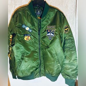 Military Industries by UNsocial MA-1 Bomber Jacket | Olive Green | Size Large